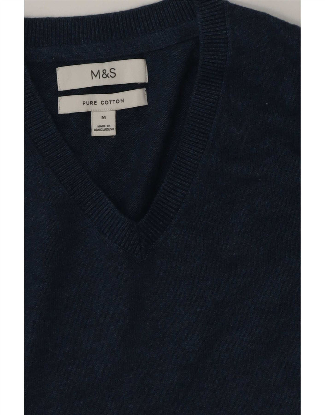 Marks & Spencer Mens Vest Tank Top Medium Blue Cotton