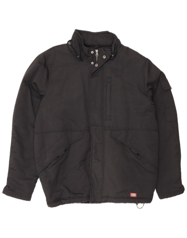 Dickies Mens Windbreaker Jacket UK 40 Large Black Cotton