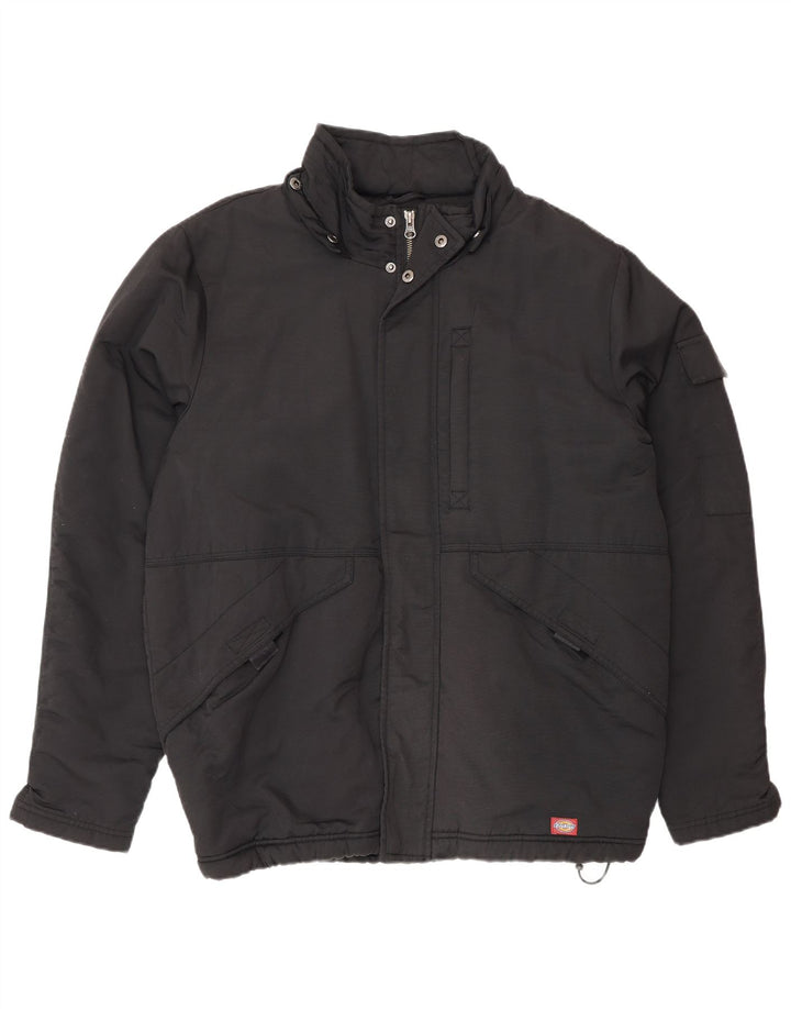 Dickies Mens Windbreaker Jacket UK 40 Large Black Cotton