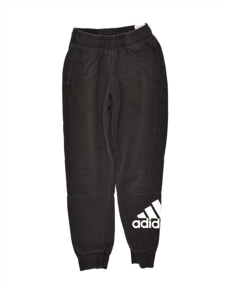 ADIDAS Boys Tracksuit Trousers Joggers 9-10 Years Black Cotton | Vintage Adidas | Thrift | Second-Hand Adidas | Used Clothing | Messina Hembry 