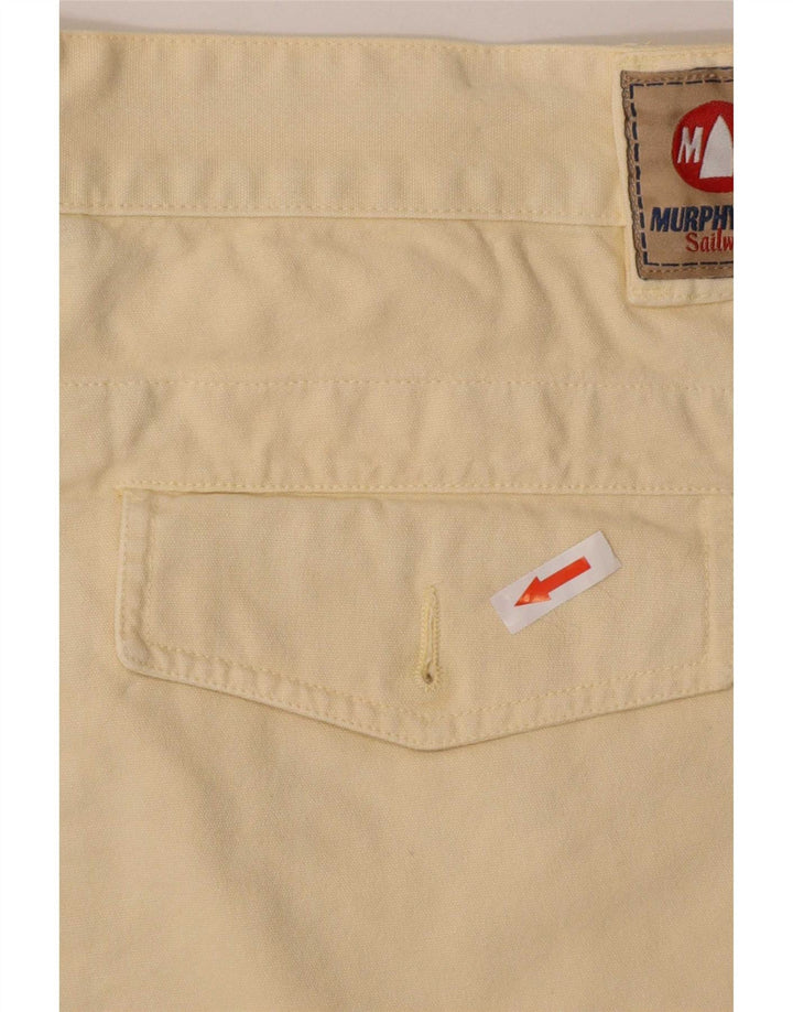 Murphy & Nye Mens Chino Shorts Medium W33 Beige Cotton
