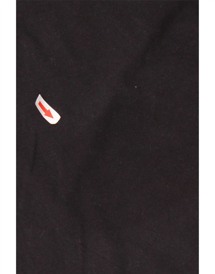 Hurley Mens Short Sleeve Regular T-Shirt Top Large Black Cotton