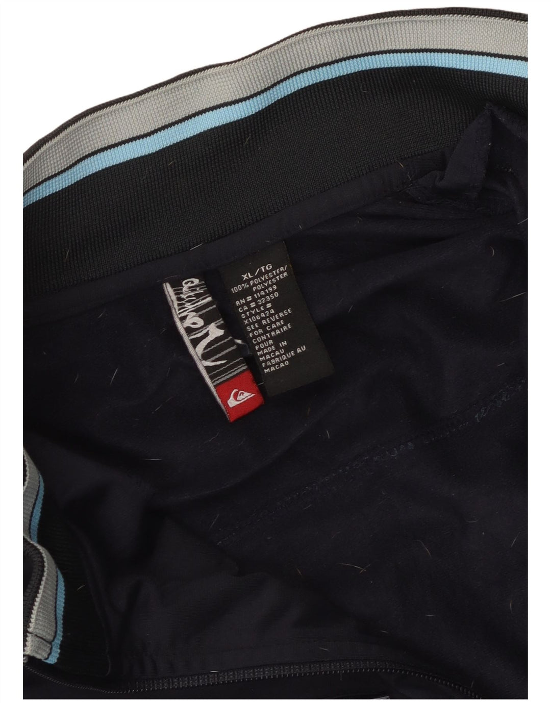 Quiksilver Mens Graphic Tracksuit Top Jacket XL Navy Blue Colourblock