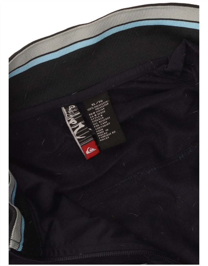 Quiksilver Mens Graphic Tracksuit Top Jacket XL Navy Blue Colourblock