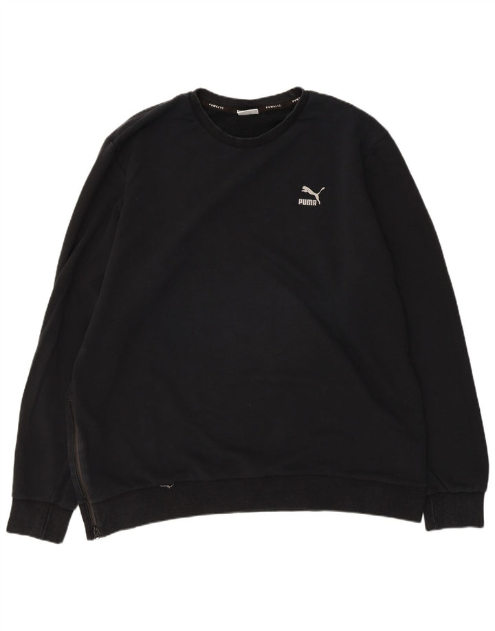 PUMA Mens Graphic Sweatshirt Jumper 2XL Black Cotton