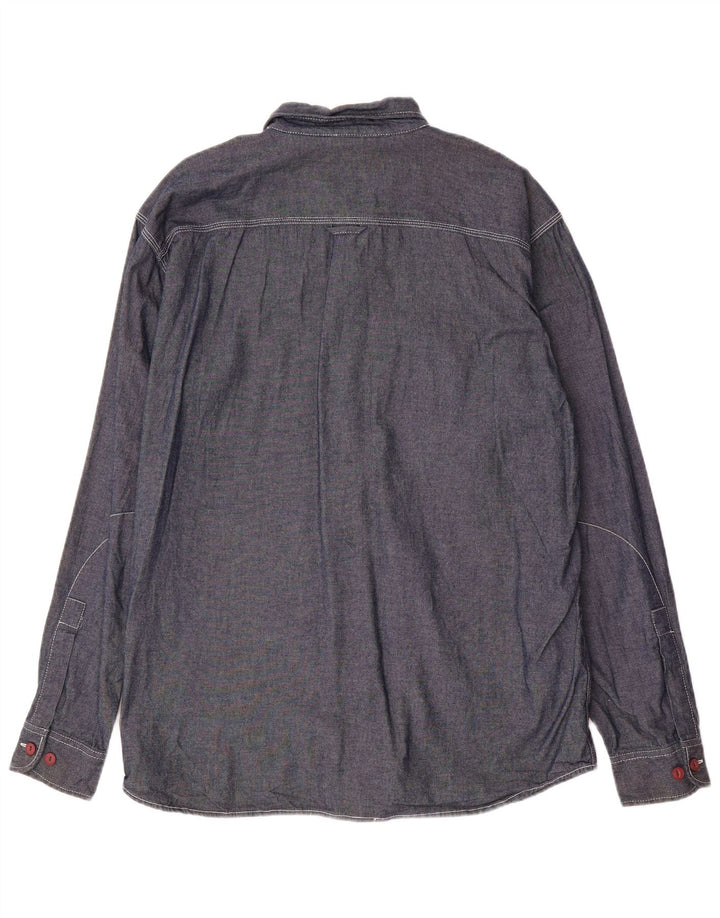 LEE Mens Shirt XL Navy Blue Cotton