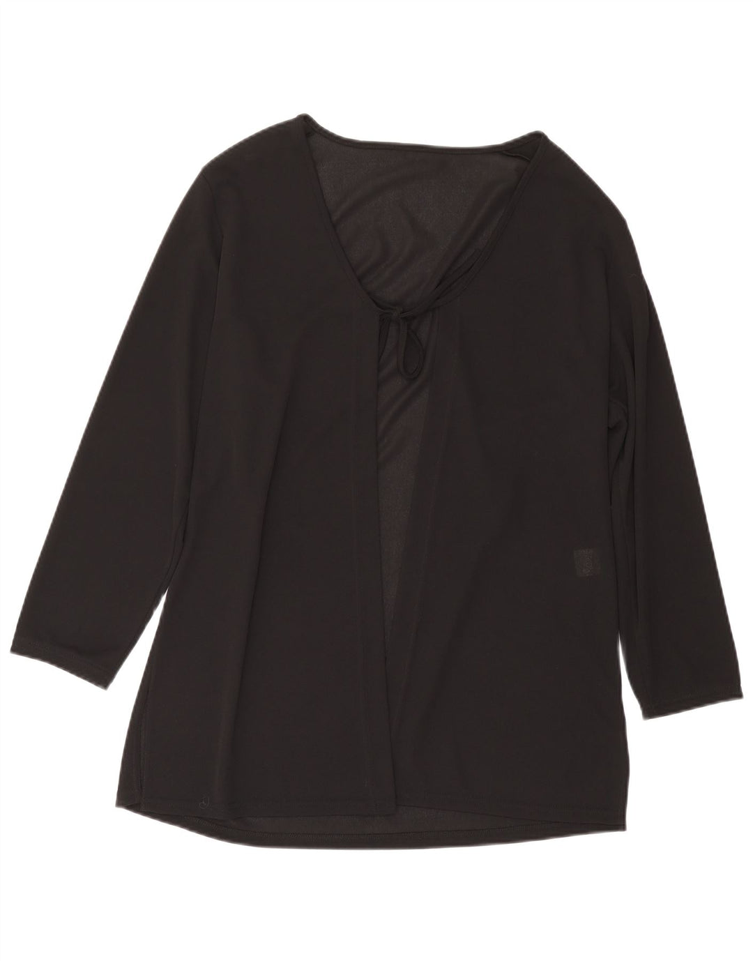 Vintage Womens Long Sleeve Cardigan Top UK 16 Large Black Polyester