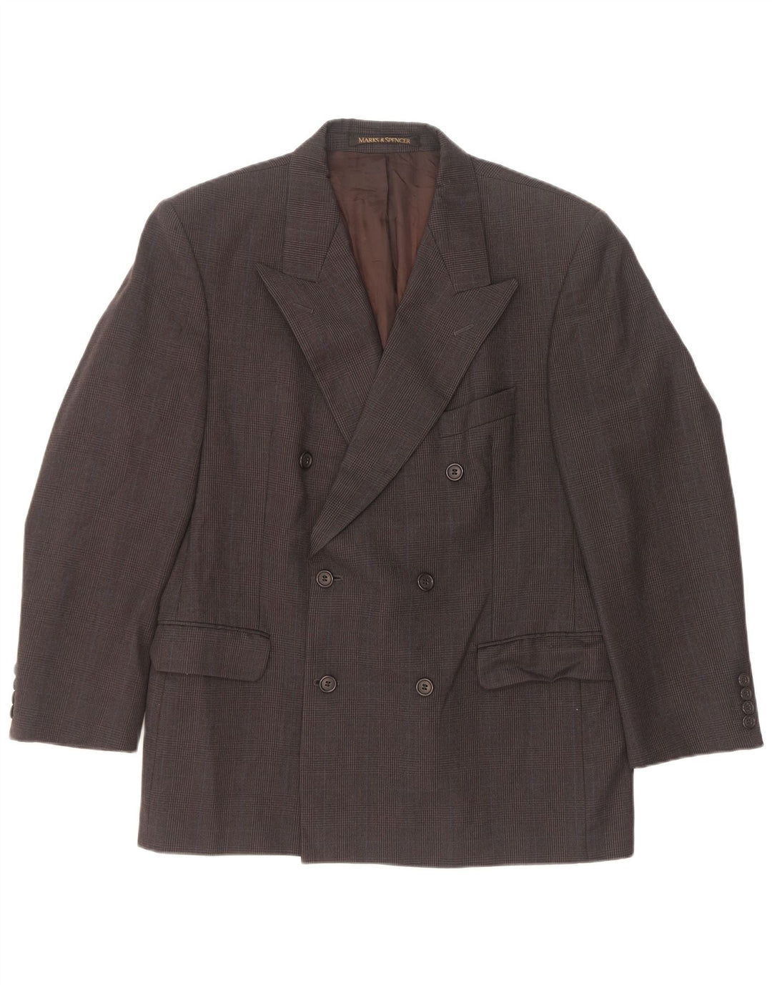Marks & Spencer Mens Blazer Jacket UK 40 Medium Grey Pinstripe