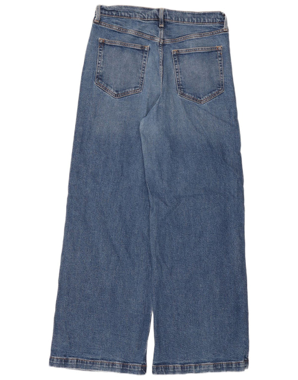 Gap Womens Stride High Rise Wide Leg Jeans US 10 Large W30 L31 Blue Cotton