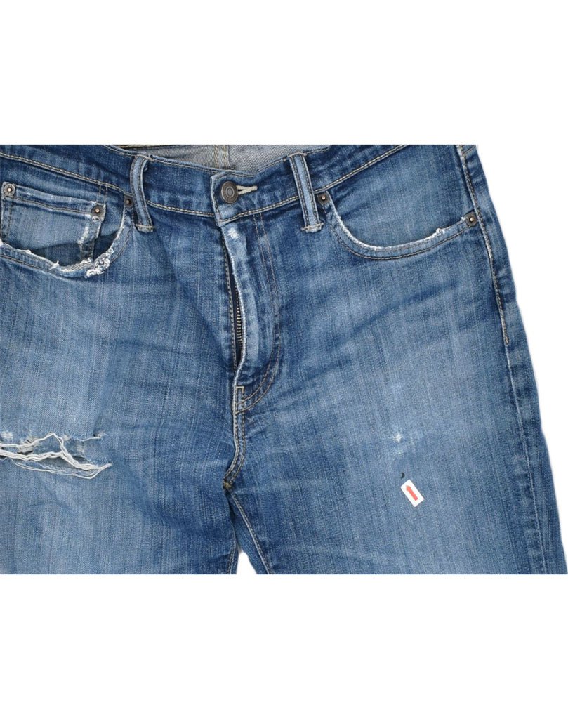 LEVI'S Mens Distressed Straight Jeans W33 L32 Blue Cotton | Vintage | Thrift | Second-Hand | Used Clothing | Messina Hembry 