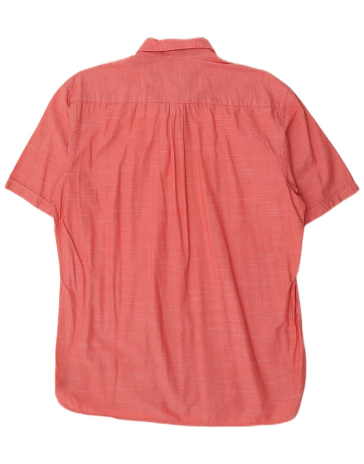 Bugatti Mens Short Sleeve Shirt Size 41/42 Large Pink