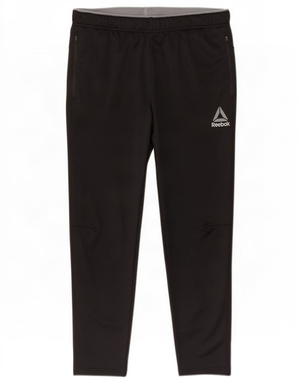 Reebok Mens Tracksuit Trousers Large Black Polyester