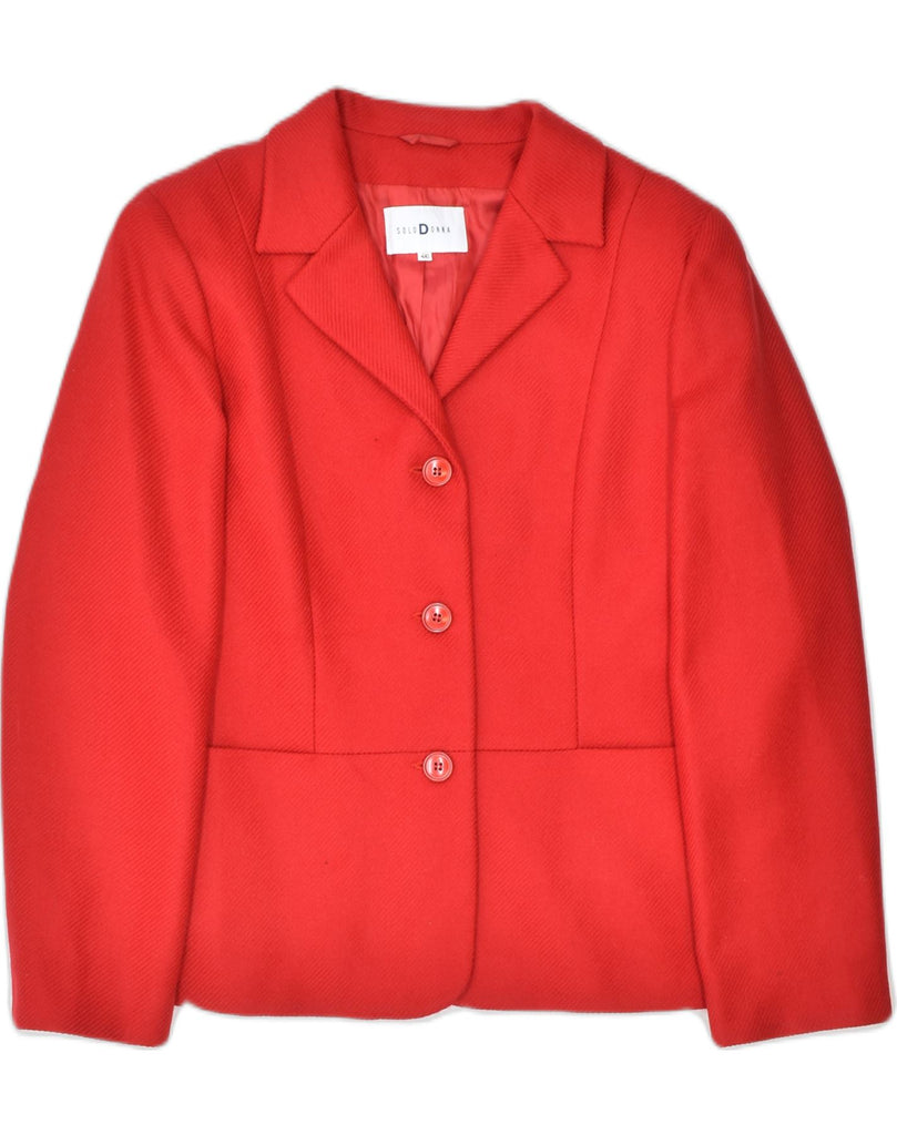 VINTAGE Womens 3 Button Blazer Jacket IT 46 Large Red Virgin Wool | Vintage | Thrift | Second-Hand | Used Clothing | Messina Hembry 