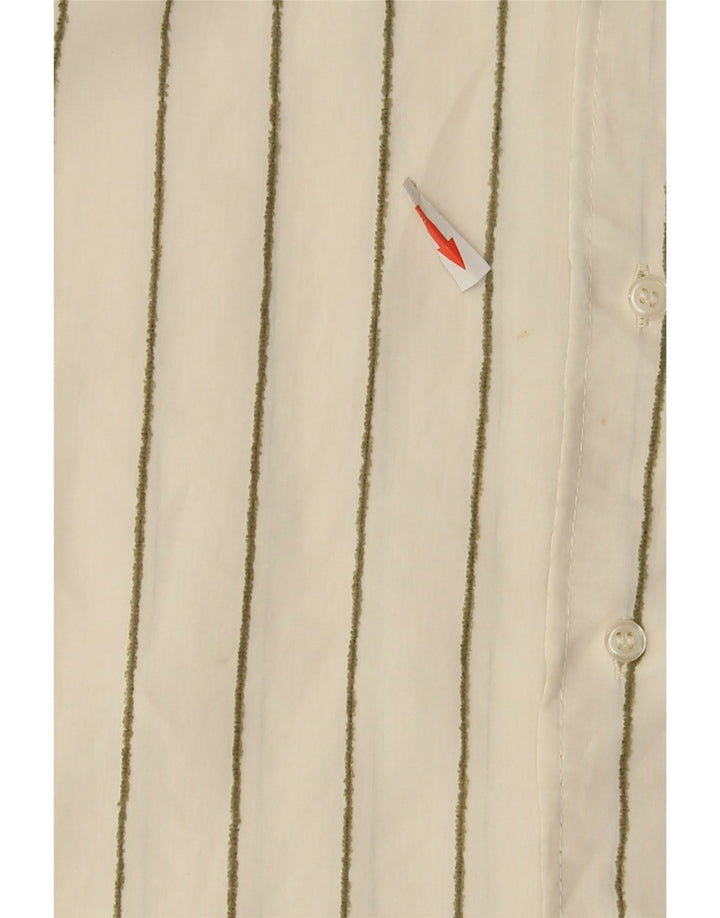ZARA Womens Oversized Shirt UK 10 Small White Striped Modal