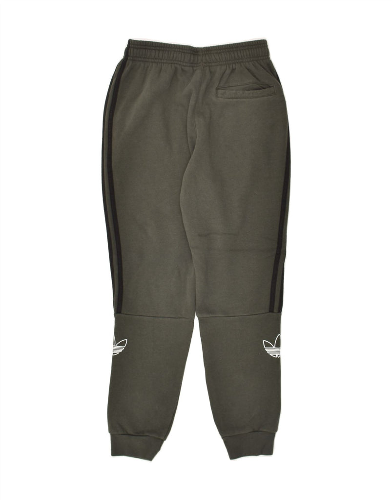 ADIDAS Boys Tracksuit Trousers Joggers 11-12 Years Green Cotton | Vintage Adidas | Thrift | Second-Hand Adidas | Used Clothing | Messina Hembry 