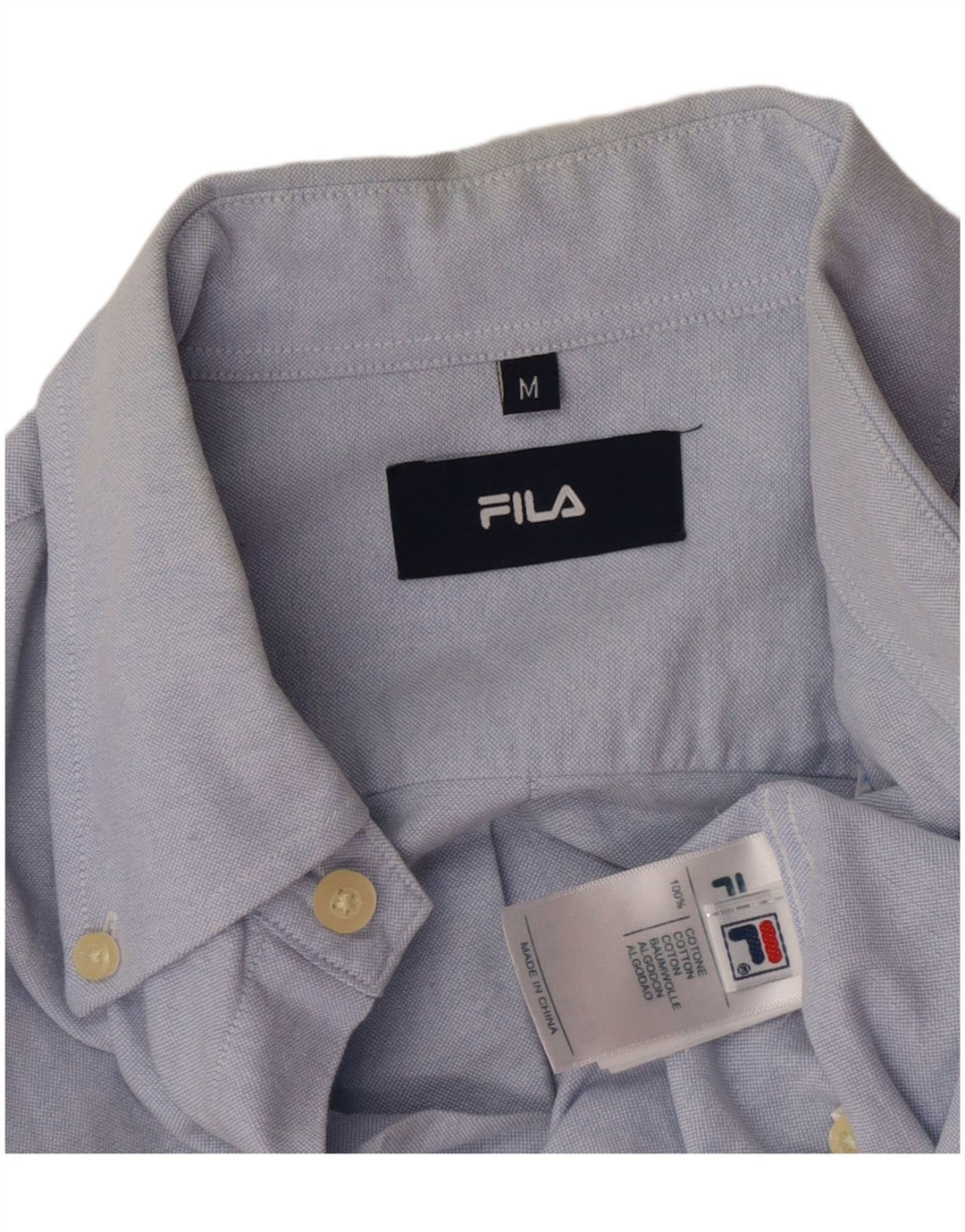 Fila Mens Shirt Medium Blue Cotton