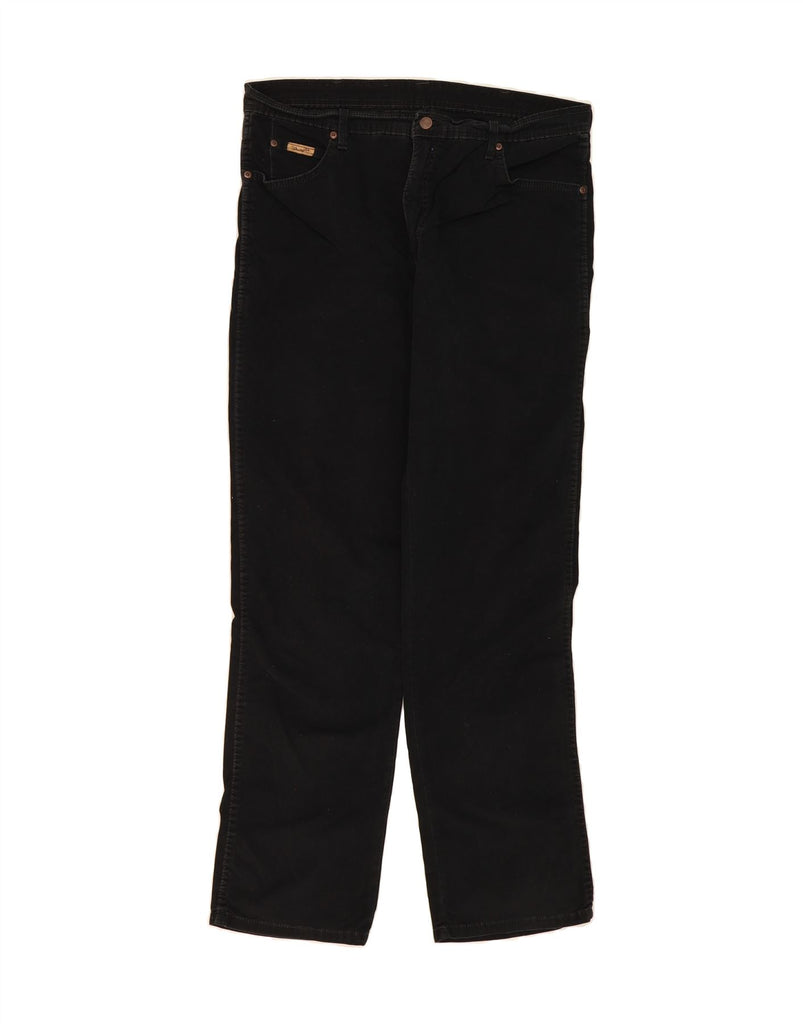 WRANGLER Mens Straight Casual Trousers W36 L34 Black Cotton Vintage Wrangler and Second-Hand Wrangler from Messina Hembry 