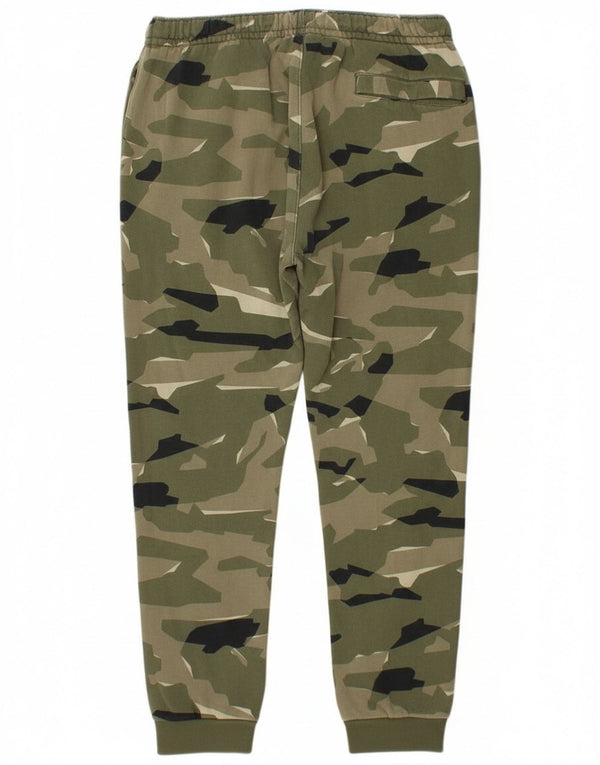 Nike Mens Tracksuit Trousers Joggers Large  Green Camouflage Cotton