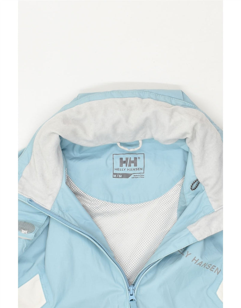 HELLY HANSEN Womens Rain Jacket UK 16 Medium Blue Colourblock Nylon | Vintage Helly Hansen | Thrift | Second-Hand Helly Hansen | Used Clothing | Messina Hembry 