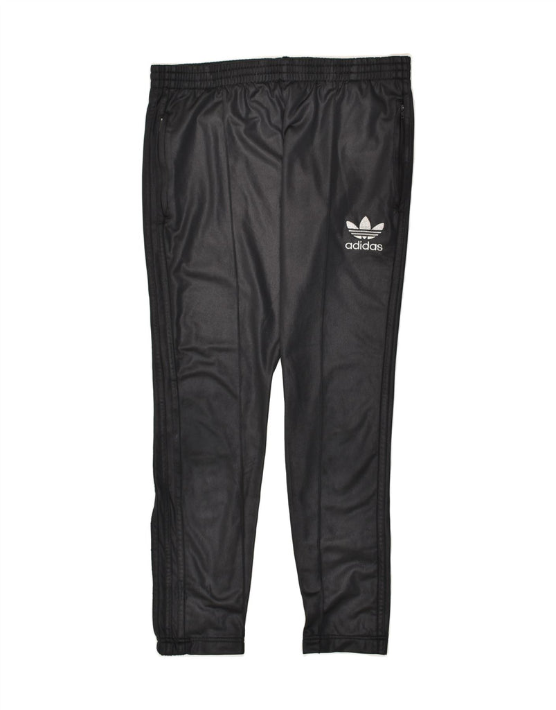 ADIDAS Womens Tracksuit Trousers UK 10 Small Black Polyester | Vintage Adidas | Thrift | Second-Hand Adidas | Used Clothing | Messina Hembry 