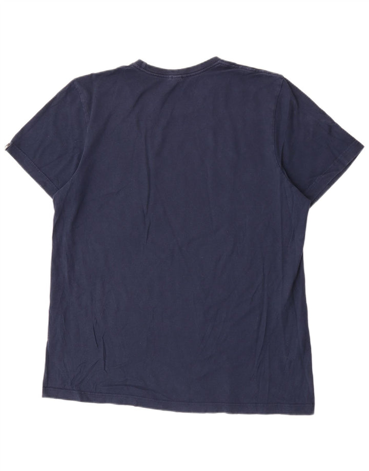 Adidas Mens Graphic T-Shirt Top Large Navy Blue