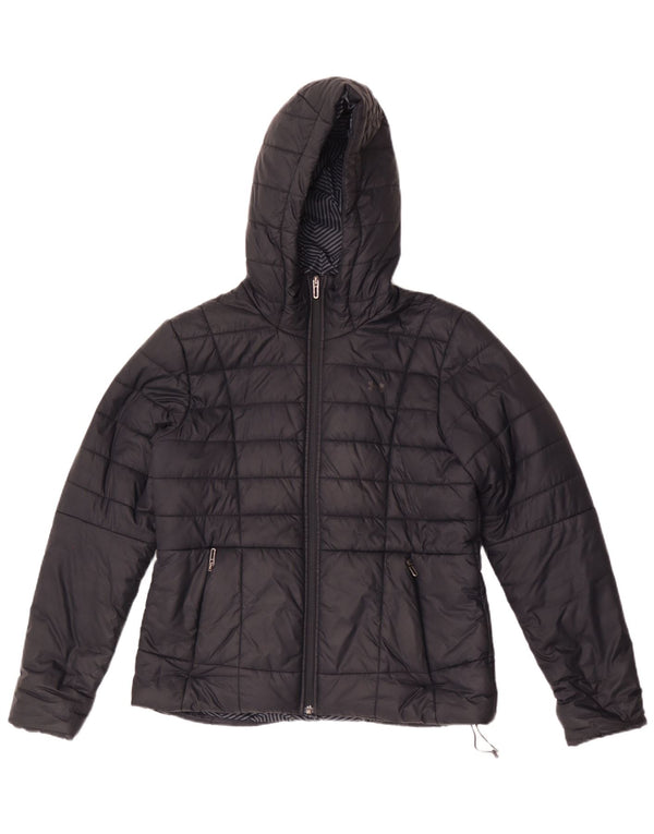 Under Armour Womens Cold Gear Hooded Padded Jacket UK 14 Medium Black