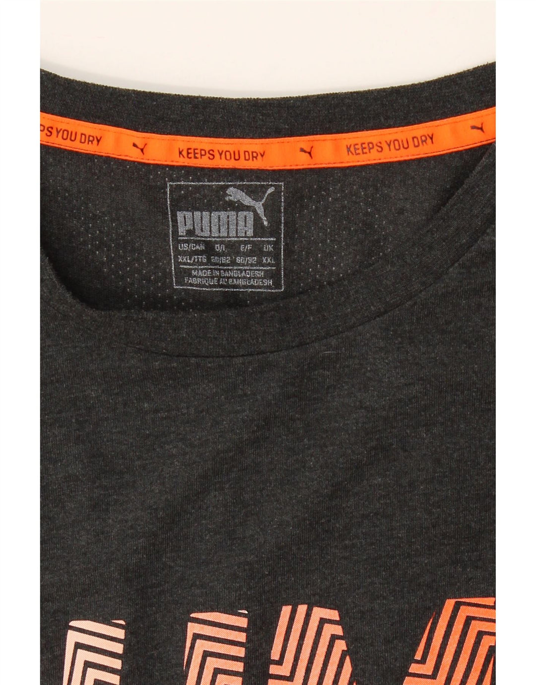 PUMA Mens Graphic T-Shirt Top 2XL Grey Polyester Vintage Puma and Second-Hand Puma from Messina Hembry 