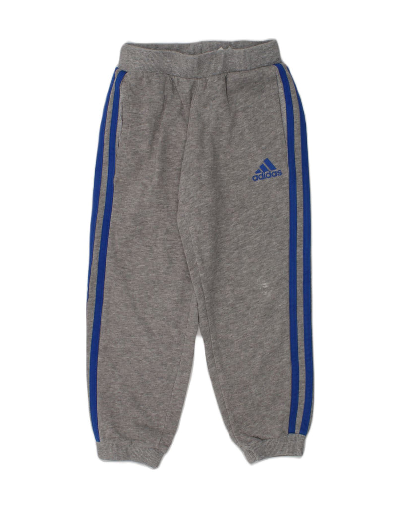 ADIDAS Boys Tracksuit Trousers Joggers 4-5 Years Grey Cotton | Vintage Adidas | Thrift | Second-Hand Adidas | Used Clothing | Messina Hembry 