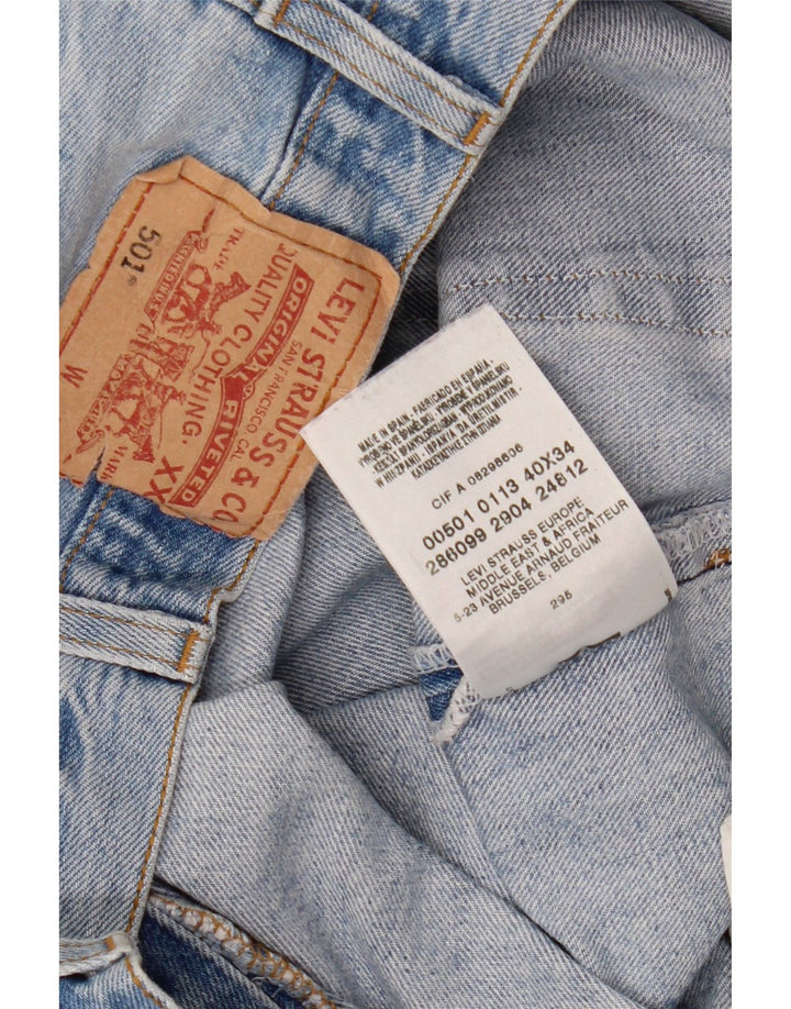 Levi's Mens 501 Straight Jeans W40 L28 Blue Cotton