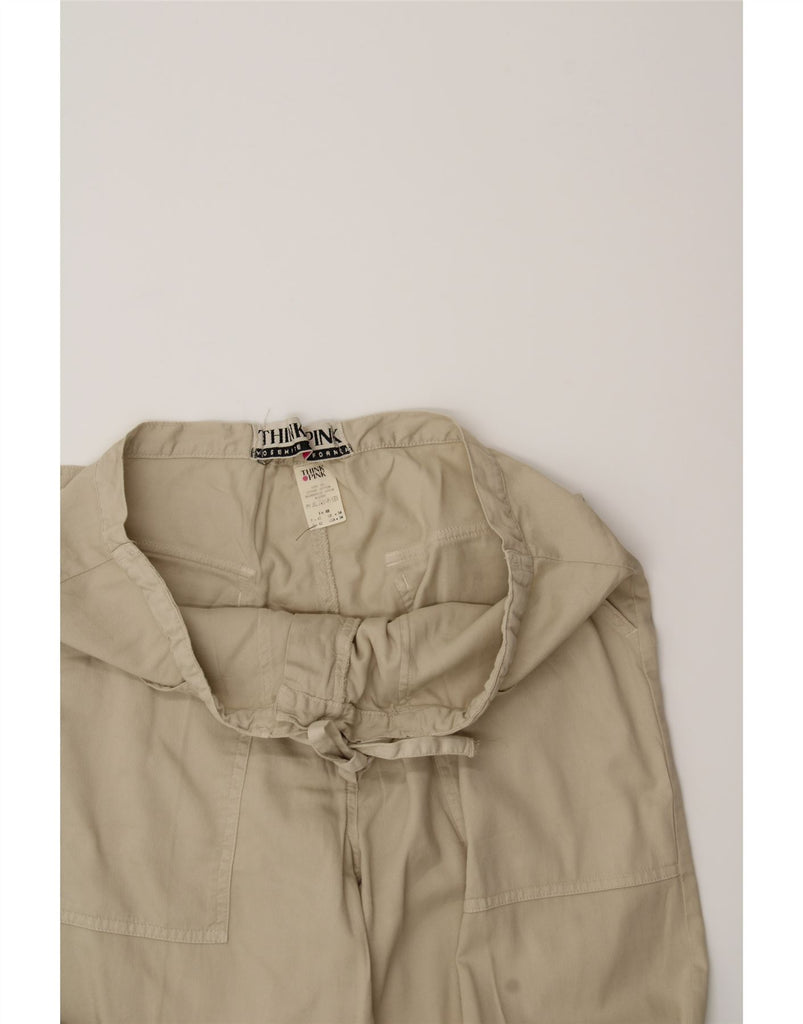 THINK PINK Mens Straight Casual Trousers W34 L27 Beige Cotton Vintage Think Pink and Second-Hand Think Pink from Messina Hembry 
