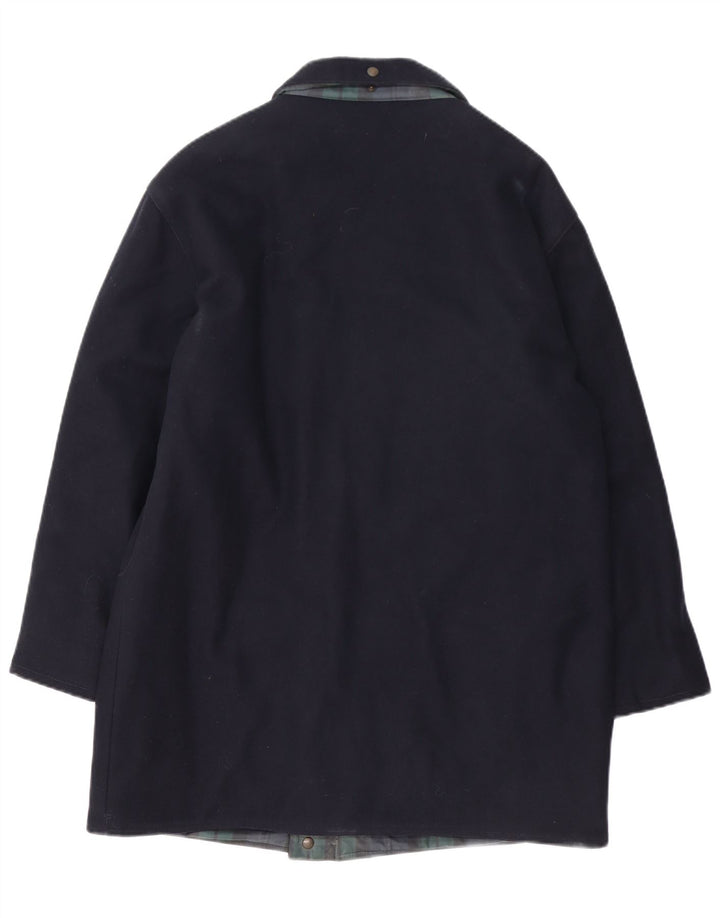 Navigare Mens Reversible Overcoat UK 40 Large Navy Blue