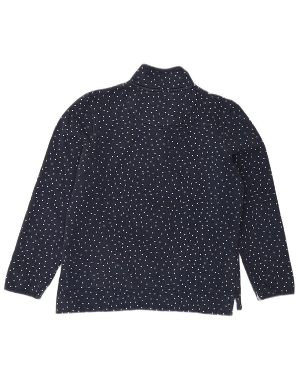 Crew Clothing Womens Sweatshirt Jumper UK 10 Small Navy Blue Polka Dot