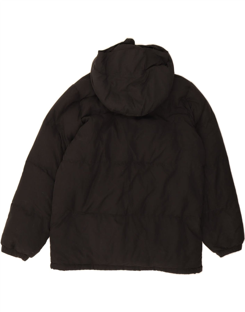KAPPA Mens Hooded Padded Jacket UK 38 Medium Black Polyester Vintage Kappa and Second-Hand Kappa from Messina Hembry 