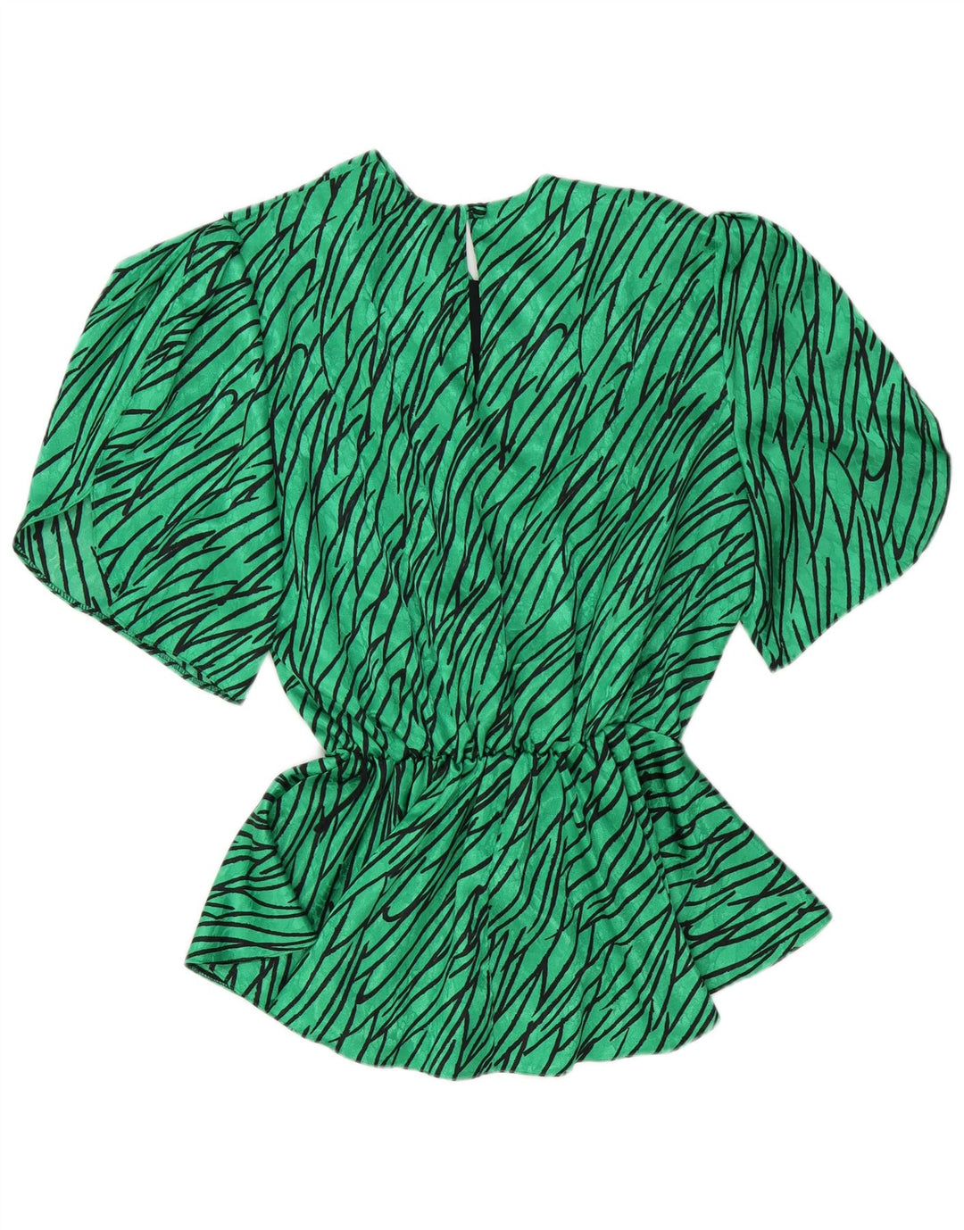 C&A Womens Blouse Top EU 46 XL Green Striped