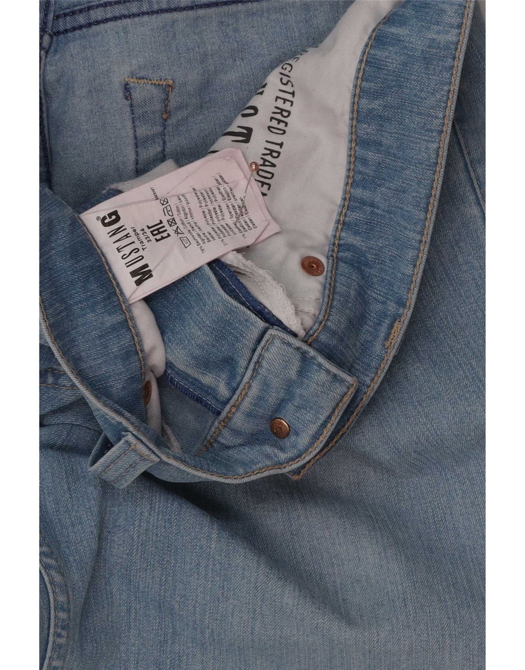 Mustang Mens Tramper Straight Jeans W33 L34 Blue Cotton
