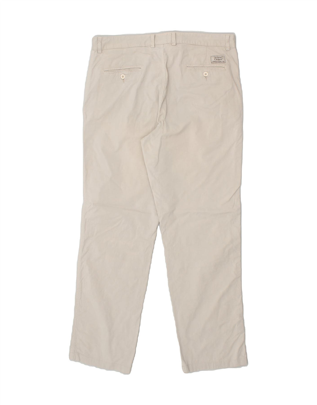 AVIREX Mens Straight Chino Trousers W36 L30 Beige Cotton | Vintage Avirex | Thrift | Second-Hand Avirex | Used Clothing | Messina Hembry 