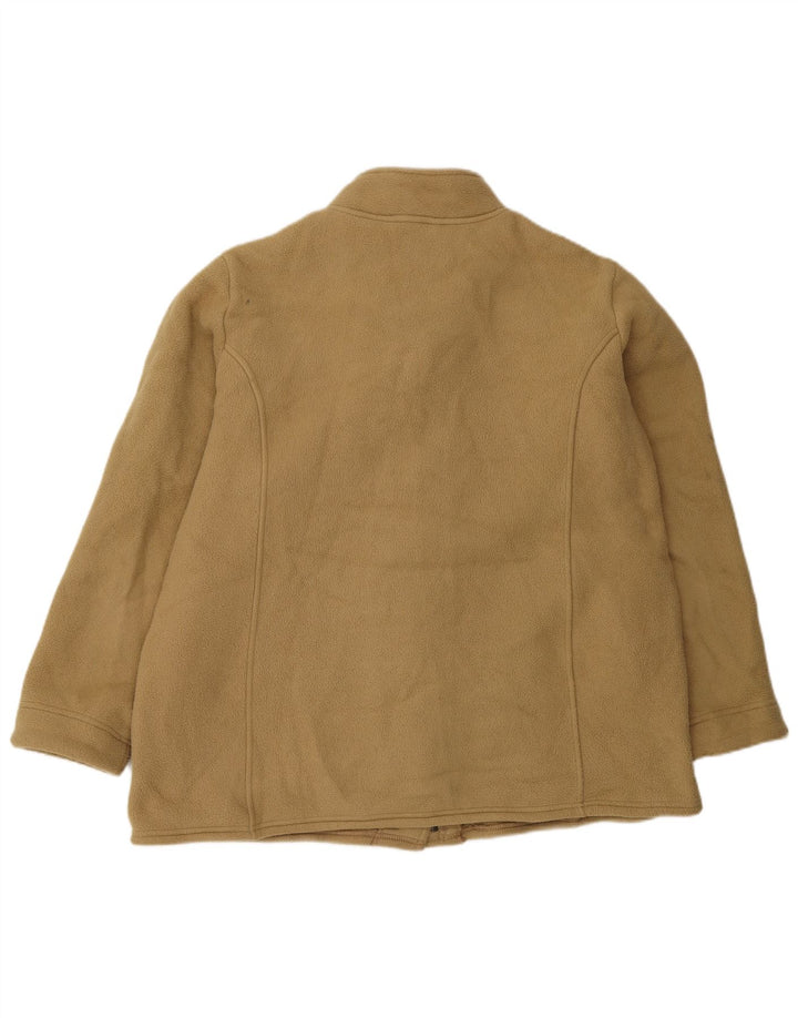 Marks & Spencer Womens Fleece Jacket UK 20 2XL Brown Polyester