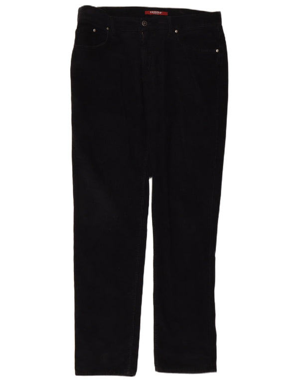 Carrera Mens Straight Corduroy Trousers W36 L34 Navy Blue Cotton