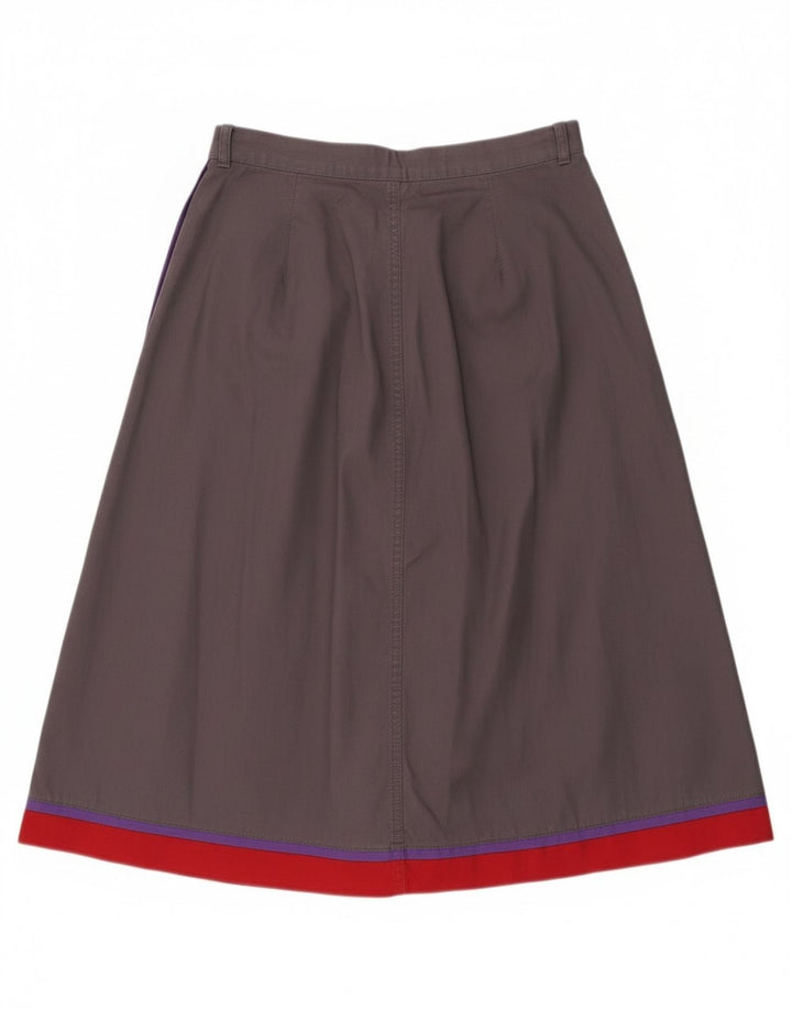 Vintage Womens Flared Skirt EU 40 Medium W28 Grey Colourblock