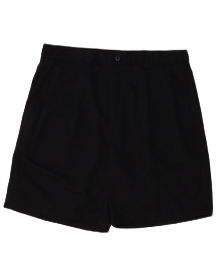 IZOD Mens Pegged Chino Shorts W34 Large Black Polyester