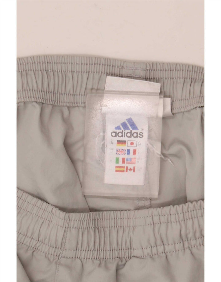 Adidas Womens Sport Shorts UK 12 Medium Grey Polyester