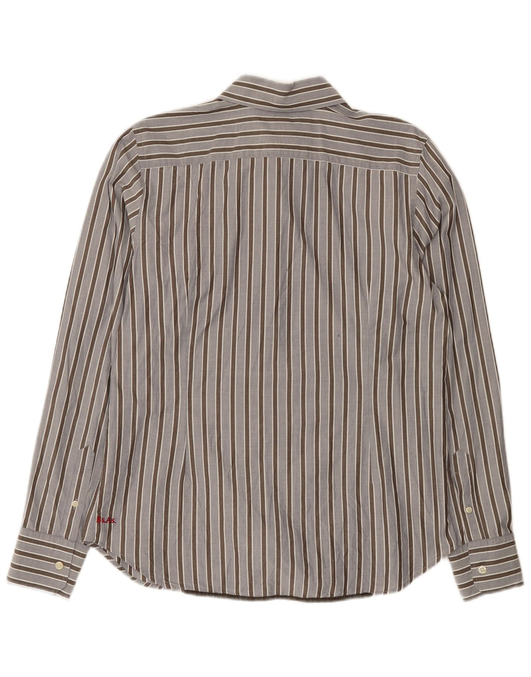 La Martina Mens Shirt Medium Blue Striped Cotton