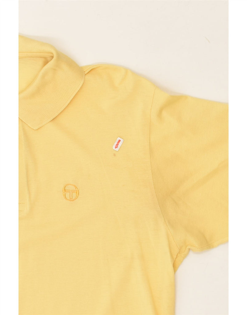 SERGIO TACCHINI Mens Polo Shirt Medium Yellow | Vintage Sergio Tacchini | Thrift | Second-Hand Sergio Tacchini | Used Clothing | Messina Hembry 