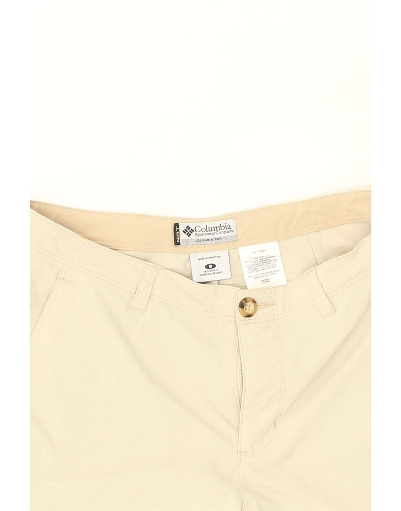 COLUMBIA Womens Chino Shorts US 8 Medium W29 Beige Nylon | Vintage Columbia | Thrift | Second-Hand Columbia | Used Clothing | Messina Hembry 