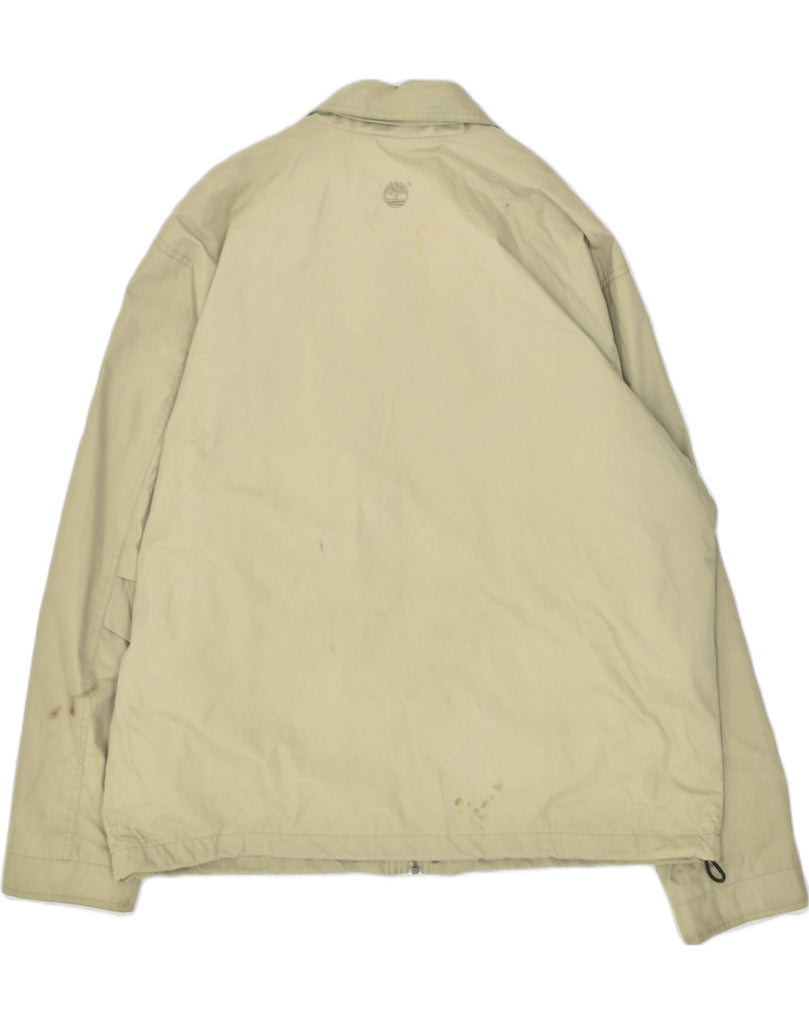 TIMBERLAND Mens Windbreaker Jacket UK 40 Large Khaki Cotton | Vintage Timberland | Thrift | Second-Hand Timberland | Used Clothing | Messina Hembry 