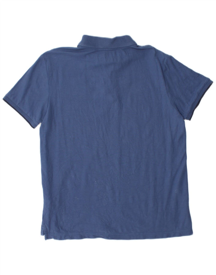 LOTTO Mens Life's Graphic Polo Shirt Large Blue Cotton