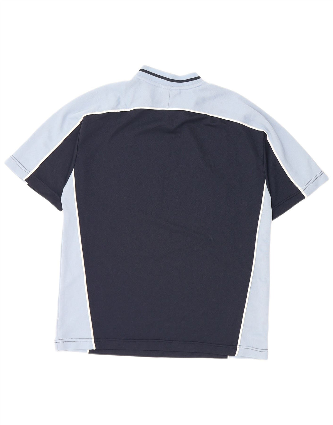 Umbro Mens T-Shirt Top Medium Navy Blue Colourblock Polyester