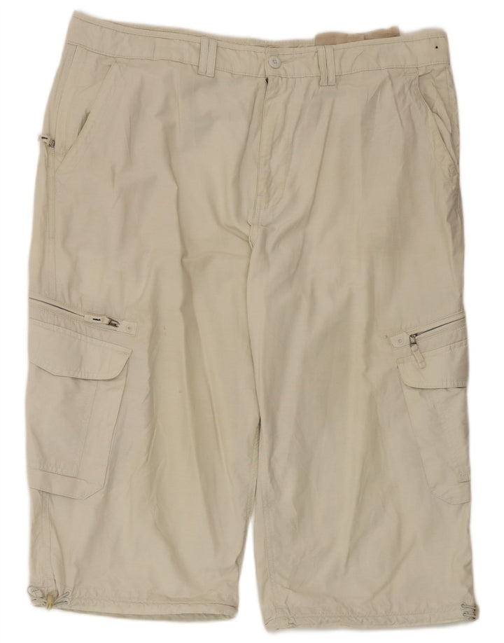 Marks & Spencer Mens Cargo Shorts W40 XL Beige Cotton
