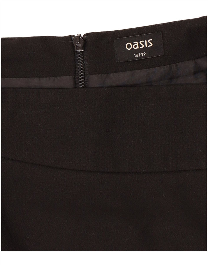 Oasis Womens Straight Skirt UK 16 Large W34 Black