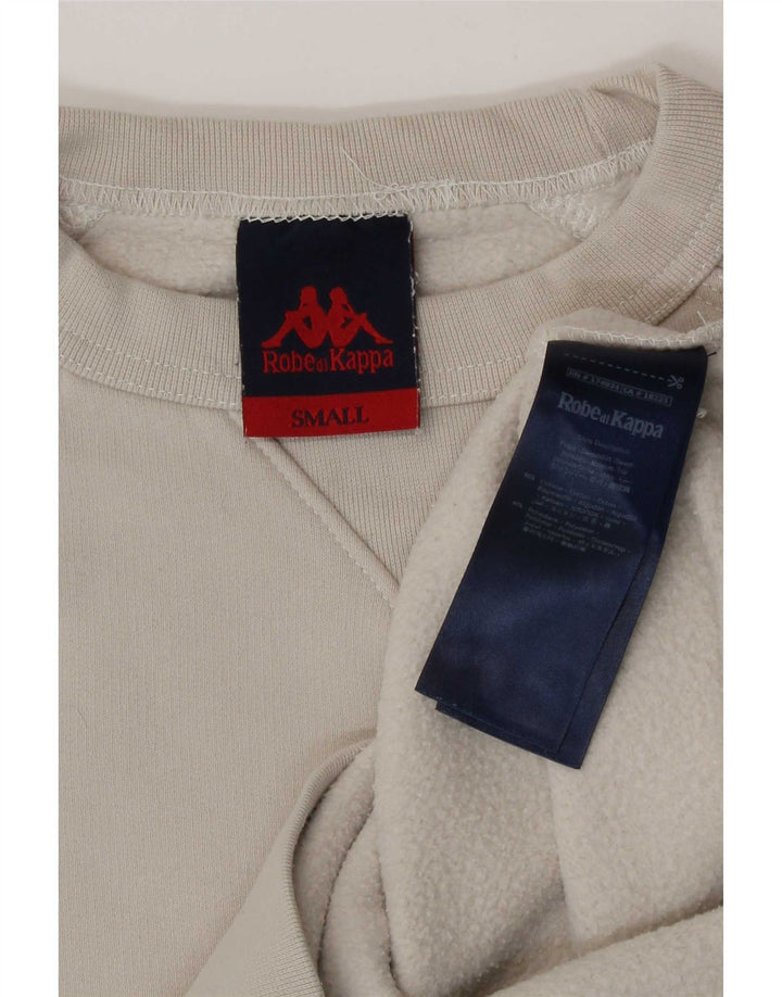 Kappa Womens Sweatshirt Jumper UK 10 Small Beige Cotton